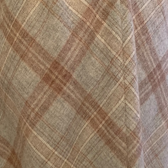 Vintage 70s Handmade Plaid Wool Skirt - Picture 2 of 8